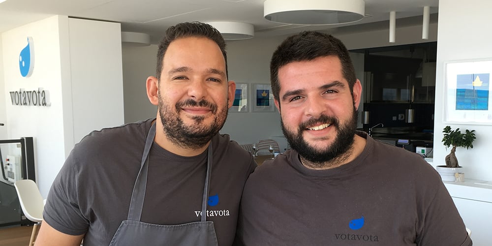 Peppe Causarano e Antonio Colombo del ristorante Vota Vota di Marina di Ragusa