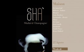 la locandina di SHA', undici Maison di Champagne allo Shalai di Linguaglossa (Ct)