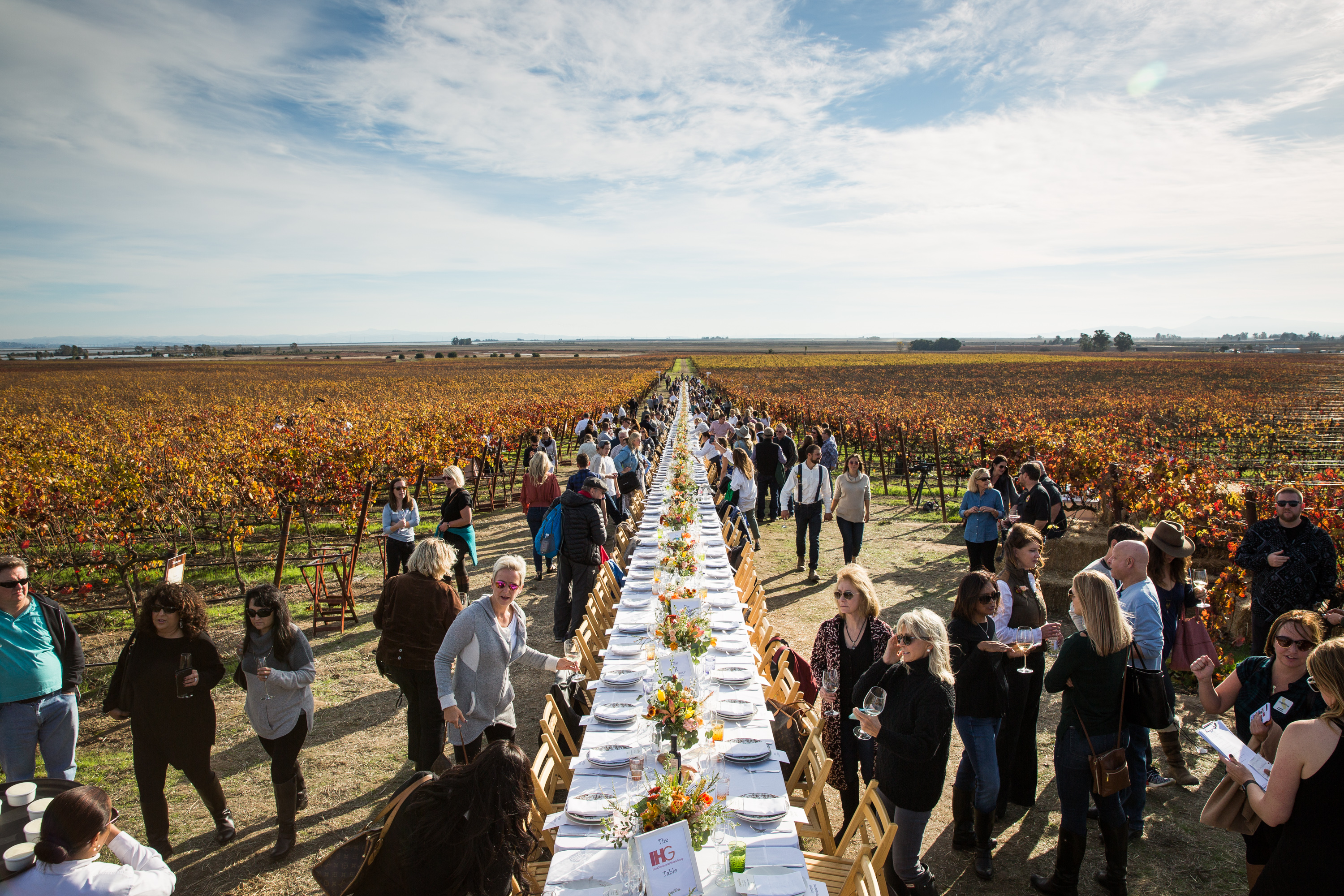 Visit California Grateful Table event on the Napa-Sonoma County line, November 21, 2017.