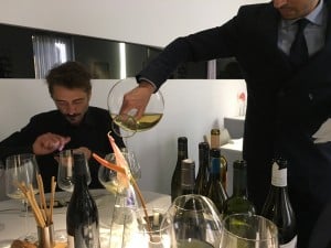 Una degustazione speciale con NOW Wines. Nella foto Francesco Previtera e il sommelier de i Pupi, Claudio Alessandro