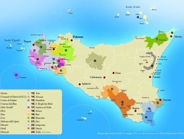 mappa DOC e DOCG di Sicilia