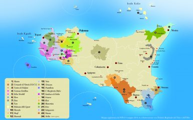 mappa DOC e DOCG di Sicilia